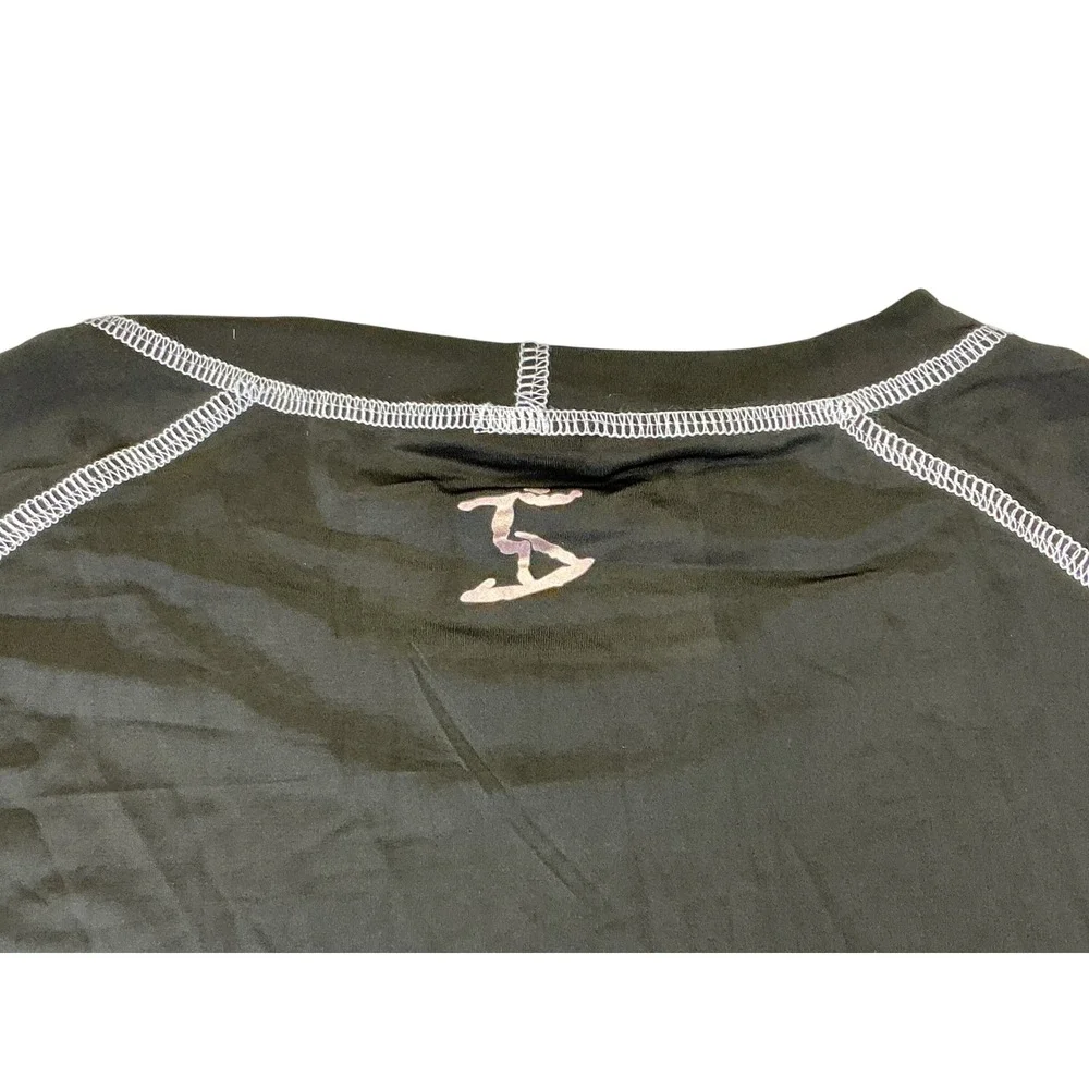 Uzzi Active Wear Mens XL Black Rash Guard UPF 50+ Swim‎ Surf Fishing Shirt NWT
